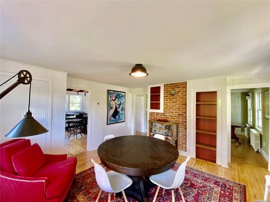 Dining room, Interior, Stone Walls, Wood Texture Flooring