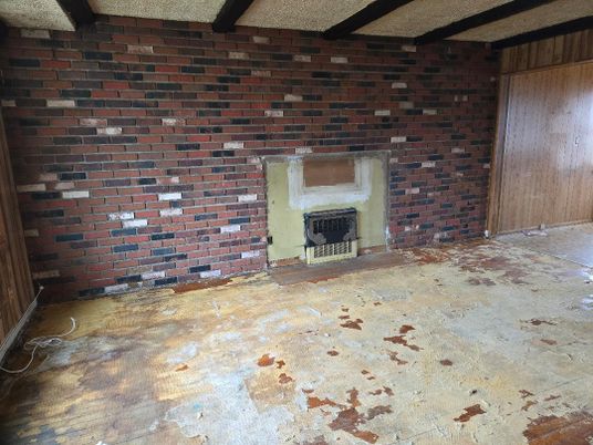 Empty room, Fireplace, Interior, Stone Walls