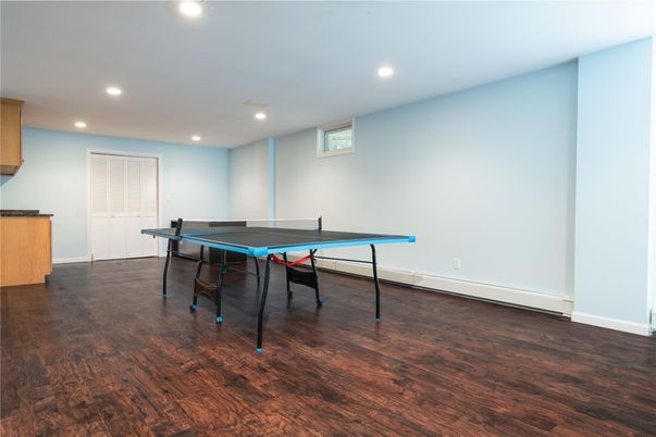 Game Room, Interior, Recessed Lighting, Wood Texture Flooring