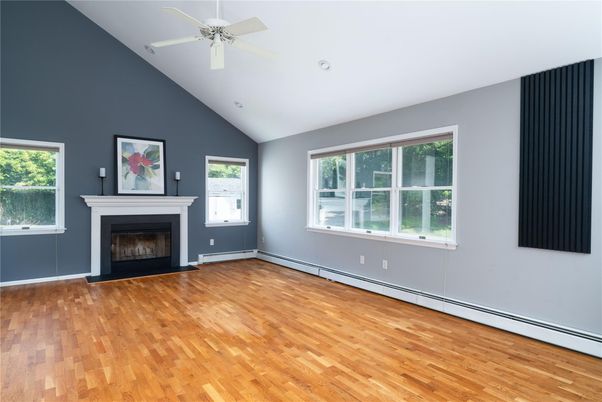 Empty room, Fireplace, Interior, Wood Texture Flooring