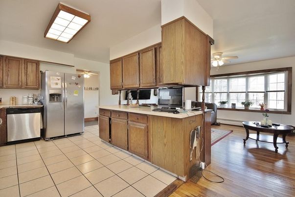 Interior, Kitchen, Wood Texture Flooring