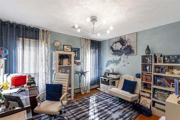 Chandelier, Home Office, Interior, Wood Texture Flooring