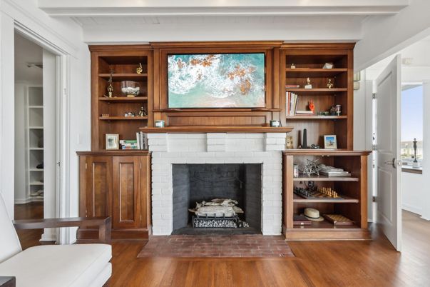 Fireplace, Interior, Wood Texture Flooring