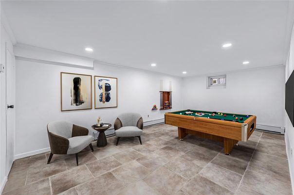 Billiard Table, Game Room, Interior, Recessed Lighting