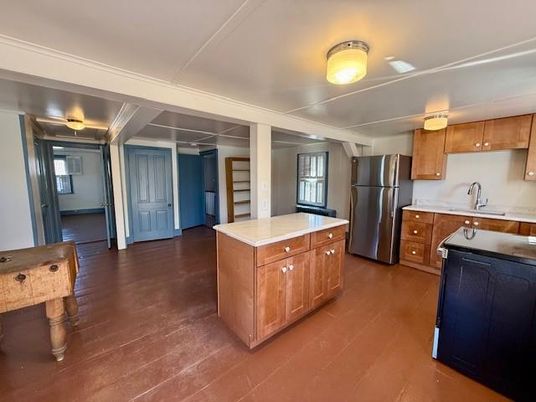 Interior, Kitchen, Wood Texture Flooring