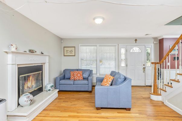 Fireplace, Interior, Wood Texture Flooring