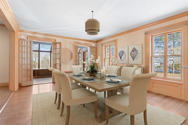 Dining room, Interior, Wood Texture Flooring