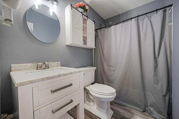 Bathroom, Interior, Wood Texture Flooring