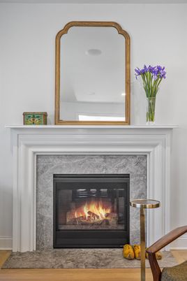 Fireplace, Interior, Wood Texture Flooring