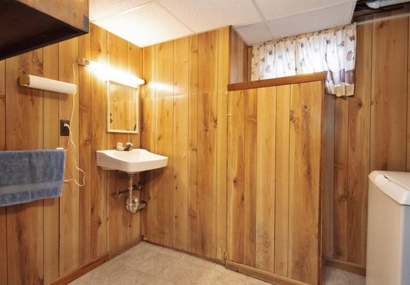 Bathroom, Interior, Wooden Walls