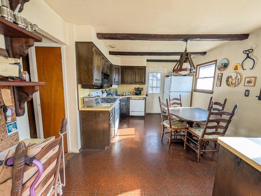 Dining room, Interior, Kitchen, Wooden Beams