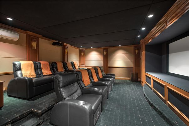 Home Theatre Room, Interior, Projection Screen, Recessed Lighting, Theatre Room