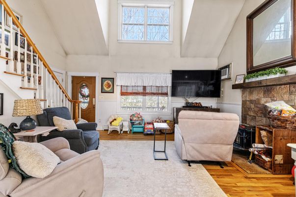 Fireplace, Interior, Living room, Wood Texture Flooring