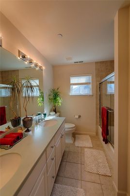 Bathroom, Dual Sink Vanities, Glass Shower, Interior