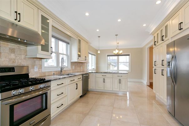 Interior, Kitchen, Pendant Lights, Recessed Lighting, Stainless Steel Appliances