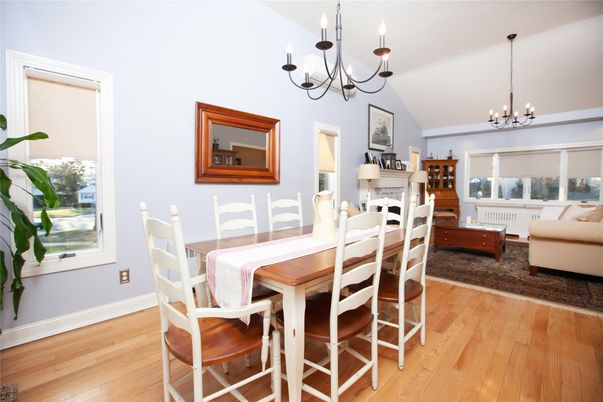 Chandelier, Dining room, Fireplace, Interior, Living room, Wood Texture Flooring