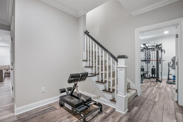 Fitness Equipment, Interior, Recessed Lighting, Wood Texture Flooring