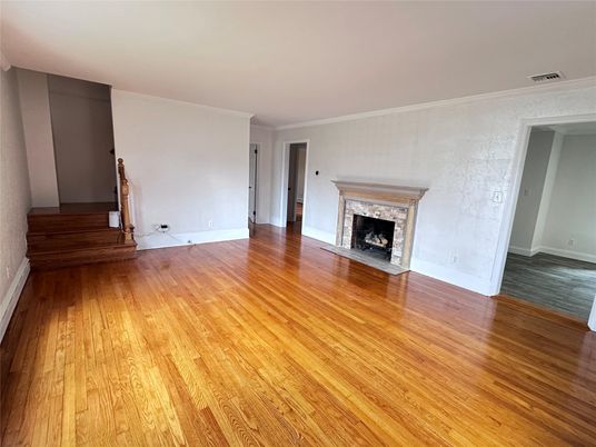 Empty room, Fireplace, Interior, Wood Texture Flooring