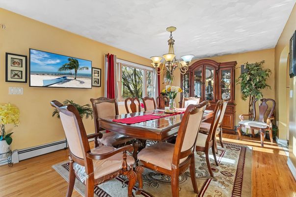 Chandelier, Dining room, Interior, Wood Texture Flooring