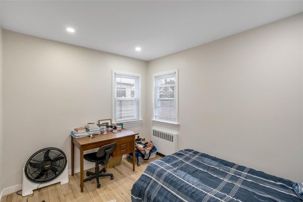 Bedroom, Home Office, Interior, Recessed Lighting, Wood Texture Flooring