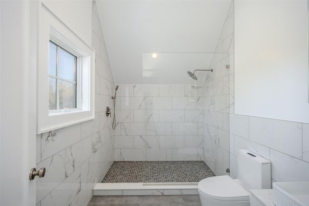 Bathroom, Glass Shower, Interior, Marble Walls