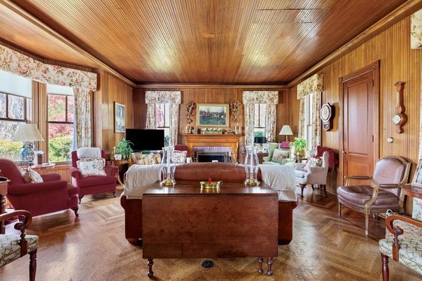 Fireplace, Interior, Living room, Wooden Ceilings, Wood Texture Flooring, Wooden Walls