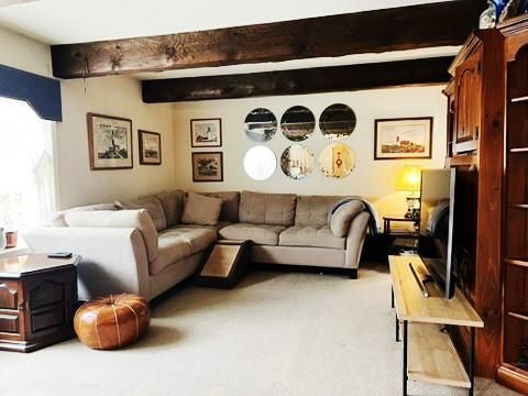 Interior, Living room, Wooden Beams