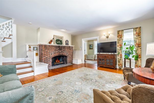Fireplace, Interior, Living room, Wood Texture Flooring
