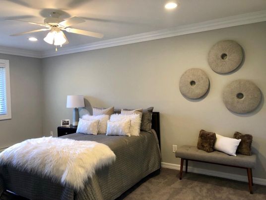 Bedroom, Interior, Recessed Lighting