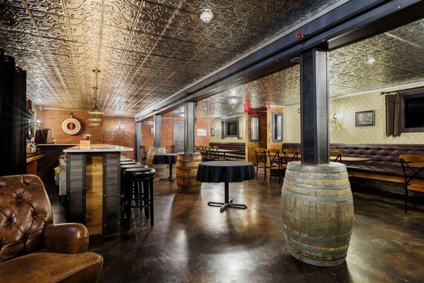 Dining room, Interior, Pendant Lights, Stone Walls