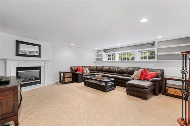 Fireplace, Interior, Living room, Recessed Lighting