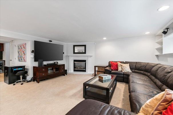 Fireplace, Interior, Living room, Recessed Lighting