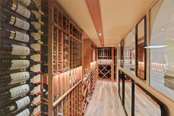 Interior, Recessed Lighting, Wine Storage, Wood Texture Flooring
