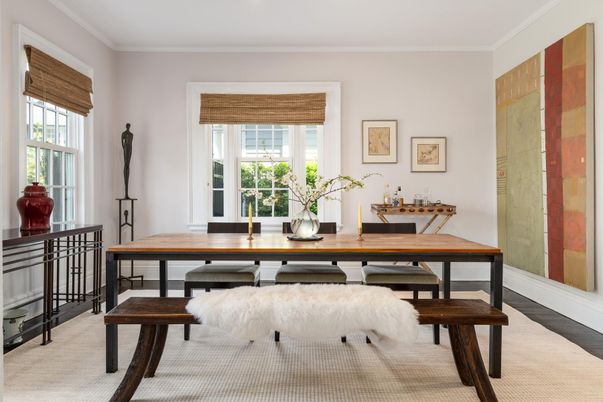Dining room, Interior, Wood Texture Flooring