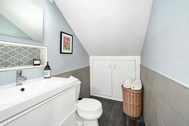 Bathroom, Interior, Wood Texture Flooring