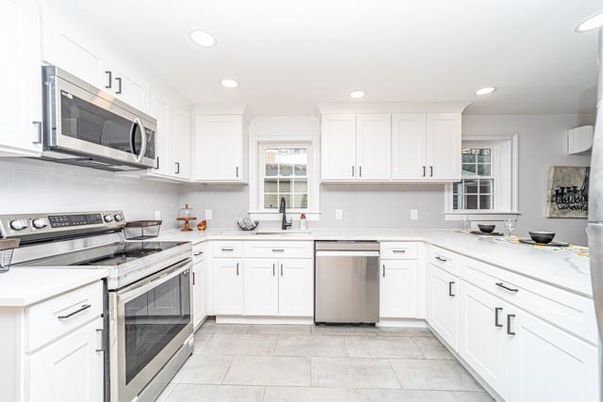 Interior, Kitchen, Recessed Lighting, Stainless Steel Appliances