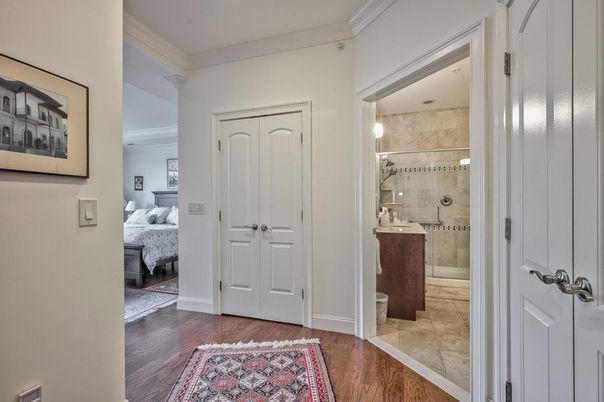 Bathroom, Bedroom, Glass Shower, Interior, Wood Texture Flooring