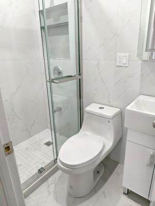 Bathroom, Glass Shower, Interior, Marble, Marble Walls