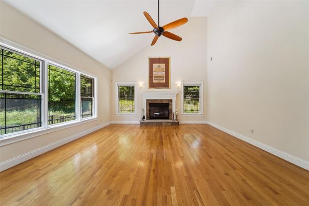 Empty room, Fireplace, Interior, Wood Texture Flooring