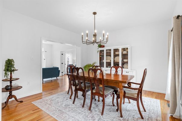 Chandelier, Dining room, Interior, Pendant Lights, Wood Texture Flooring