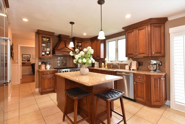 Interior, Kitchen, Pendant Lights, Recessed Lighting, Stainless Steel Appliances