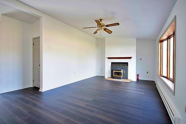 Empty room, Fireplace, Interior, Wood Texture Flooring