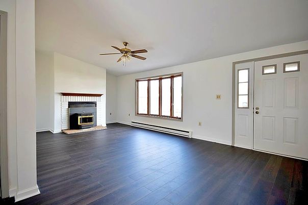 Empty room, Fireplace, Interior, Wood Texture Flooring