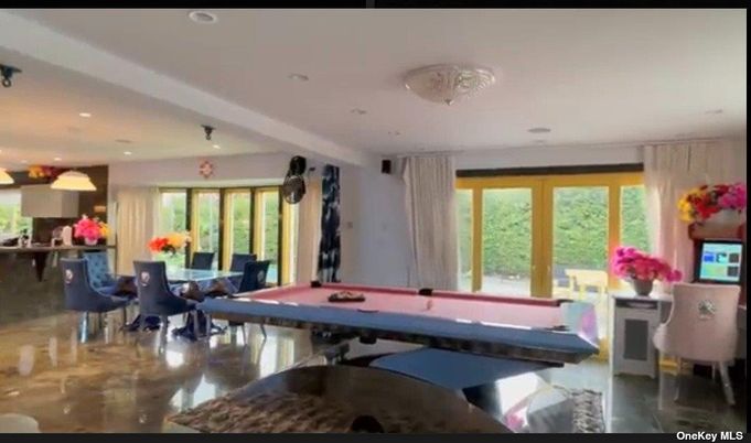 Billiard Table, Dining room, Game Room, Interior, Recessed Lighting