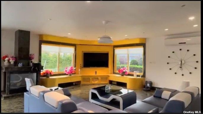 Fireplace, Interior, Living room, Pendant Lights, Recessed Lighting