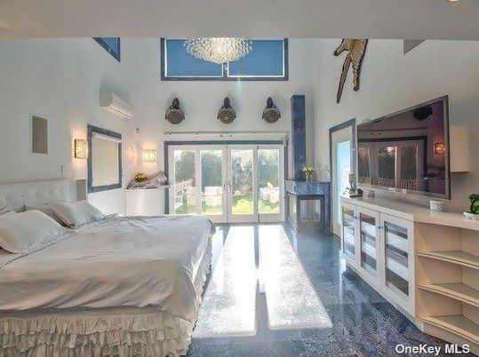Bedroom, Chandelier, Interior