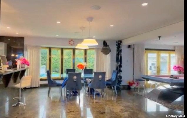 Billiard Table, Dining room, Game Room, Interior, Pendant Lights, Recessed Lighting