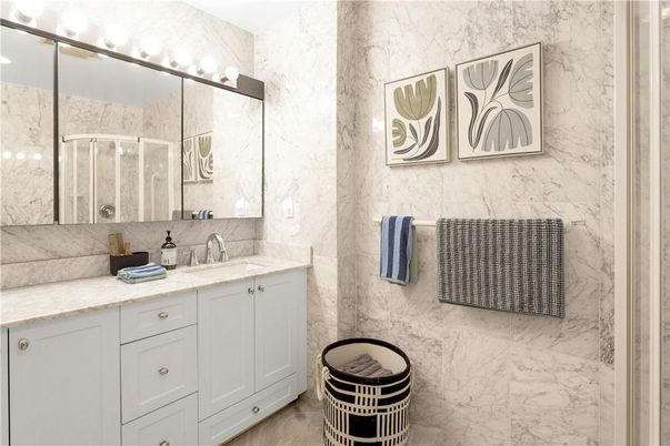 Bathroom, Interior, Marble Walls