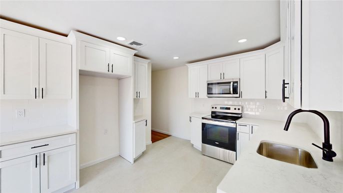Interior, Kitchen, Recessed Lighting, Stainless Steel Appliances