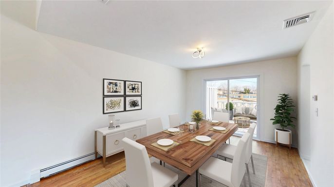 Dining room, Interior, Wood Texture Flooring